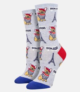 Paris Frenchie French Bulldog Woman's Socks